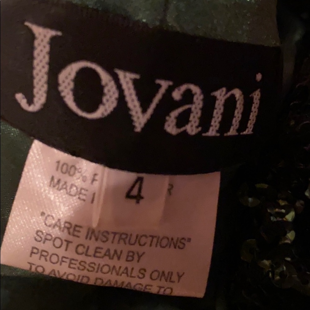JOVANI EMERALD GREEN ONE SHOULDER MERMAID DRESS - Picture 3 of 3